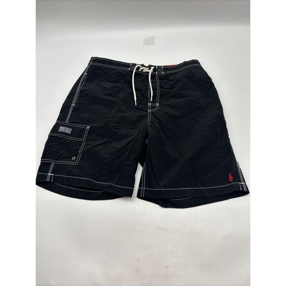 Polo Ralph Lauren Other - Polo Ralph Lauren Shorts Mens L Black Cargo Board Lined Swim Trunks , Surf